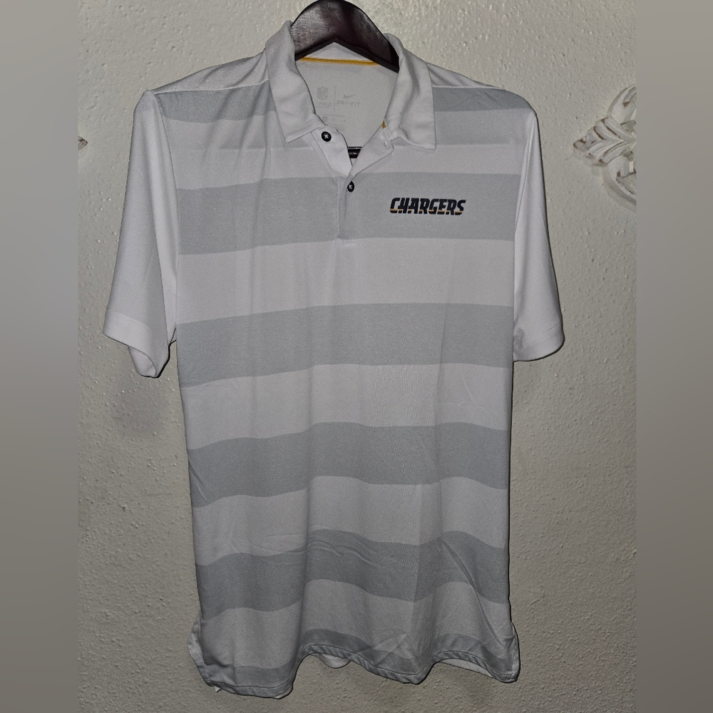 Nike DRI-FIT On Field Apparel NFL Los Angeles Chargers Men's Polo Shirt Size M